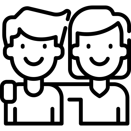 Black friends icon